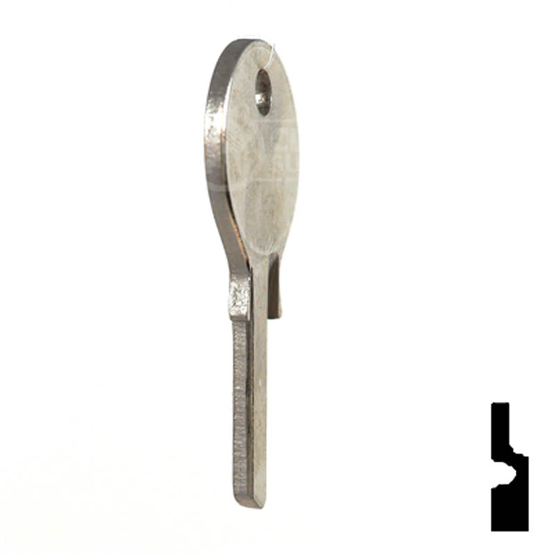 Uncut Key Blank | Geiger | HU3 Residential-Commercial Key Ilco