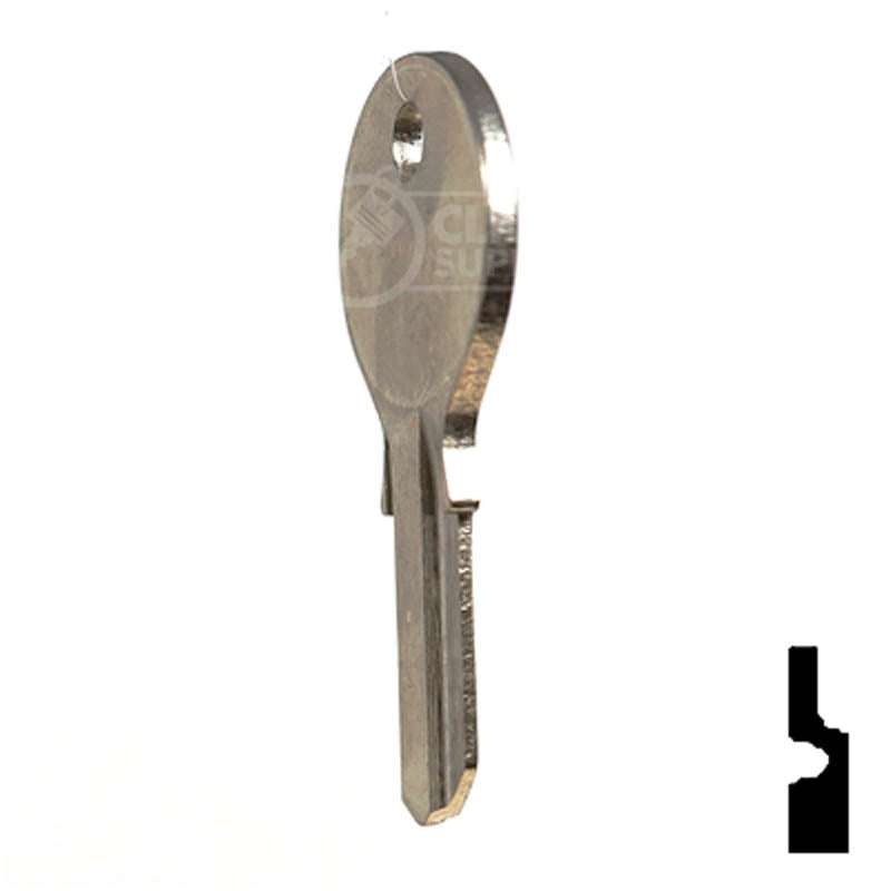Uncut Key Blank | Geiger | HU3 Residential-Commercial Key Ilco