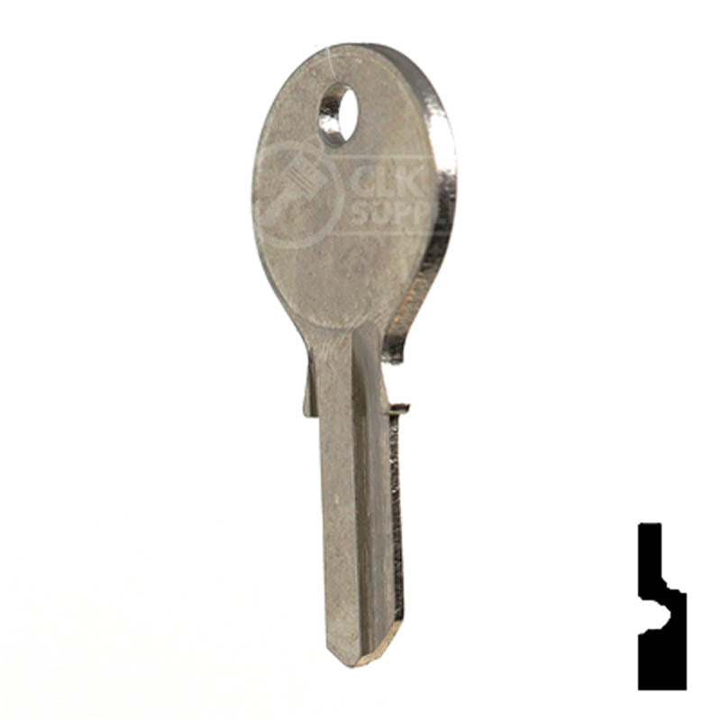 Uncut Key Blank | Geiger | HU3 Residential-Commercial Key Ilco