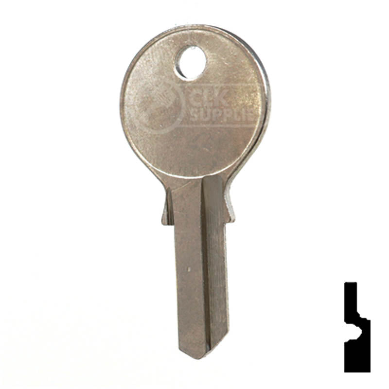 Uncut Key Blank | Geiger | HU3 Residential-Commercial Key Ilco