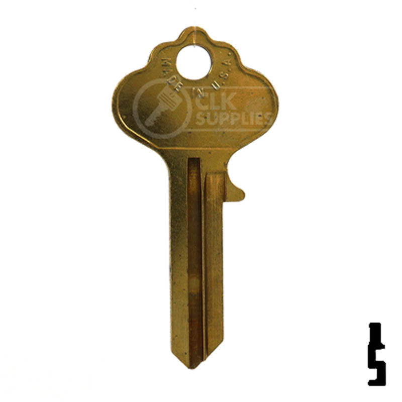 Uncut Key Blank | Ilco, Corbin | IN18, X1054F Residential-Commercial Key Ilco