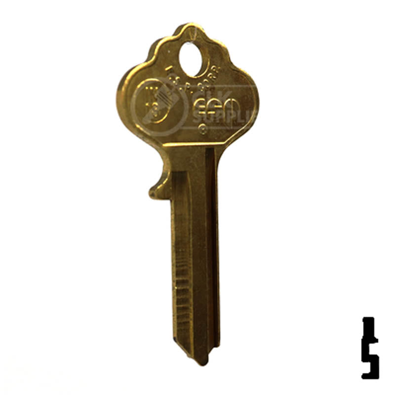 Uncut Key Blank | Ilco, Corbin | IN18, X1054F Residential-Commercial Key Ilco