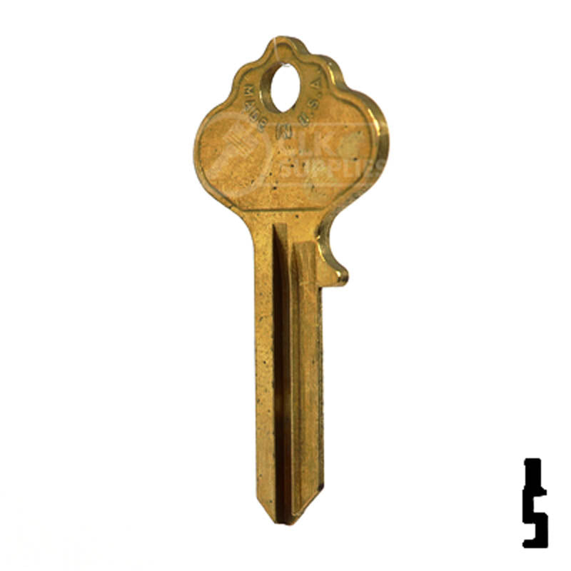 Uncut Key Blank | Ilco, Corbin | IN18, X1054F Residential-Commercial Key Ilco