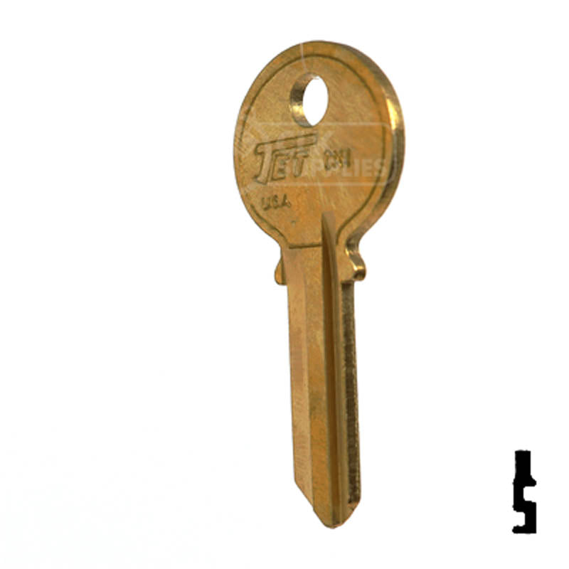 Uncut Key Blank | Ilco | IN1 Residential-Commercial Key Ilco