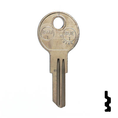 BAU1 / 1618 / BUE-1 Bauer Key Blank RV-Motorhome Key JMA USA