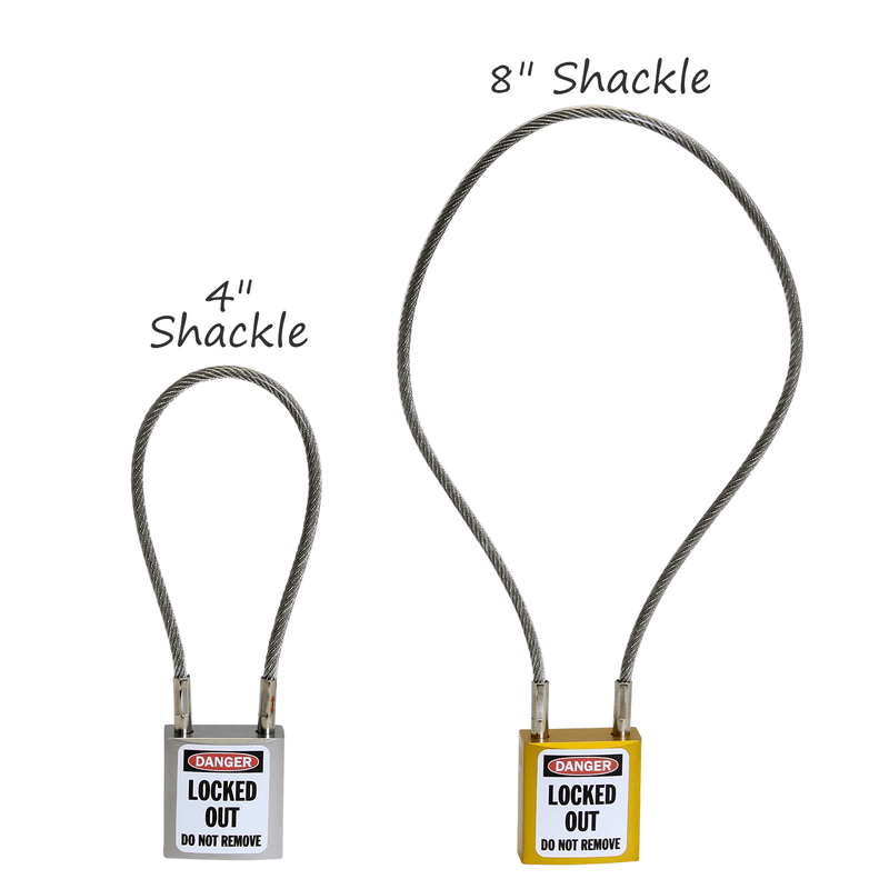 Abus 72/30 Safety Padlock with Cable Shackle - Aluminum Body Safety Padlock Abus Lock Co.
