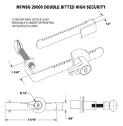 CompX Fort Showcase Lock Showcase Lock Compx Security