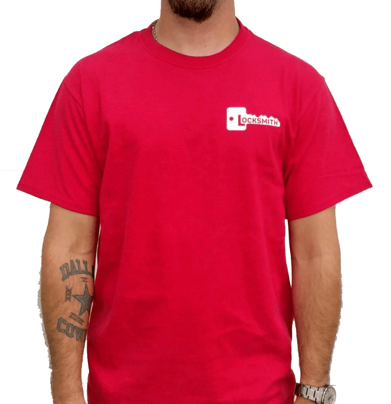 Locksmith T-Shirt - Red Locksmith Apparel CLK