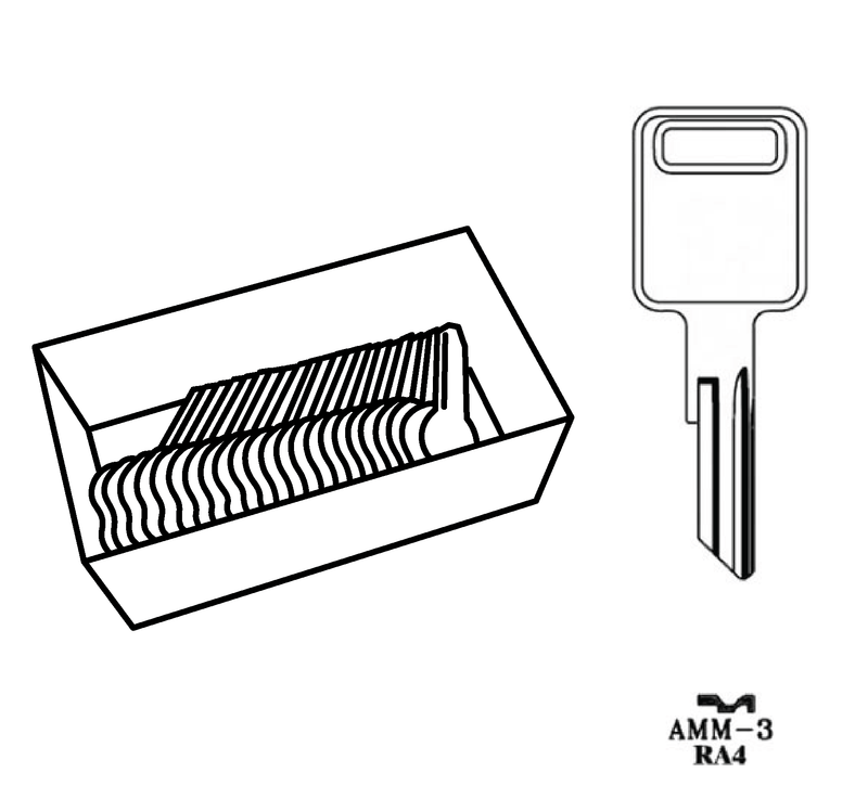 Aero Lock TO-4 RA4 American Motors Try-Out Keys Try-Out Keys Aero Lock
