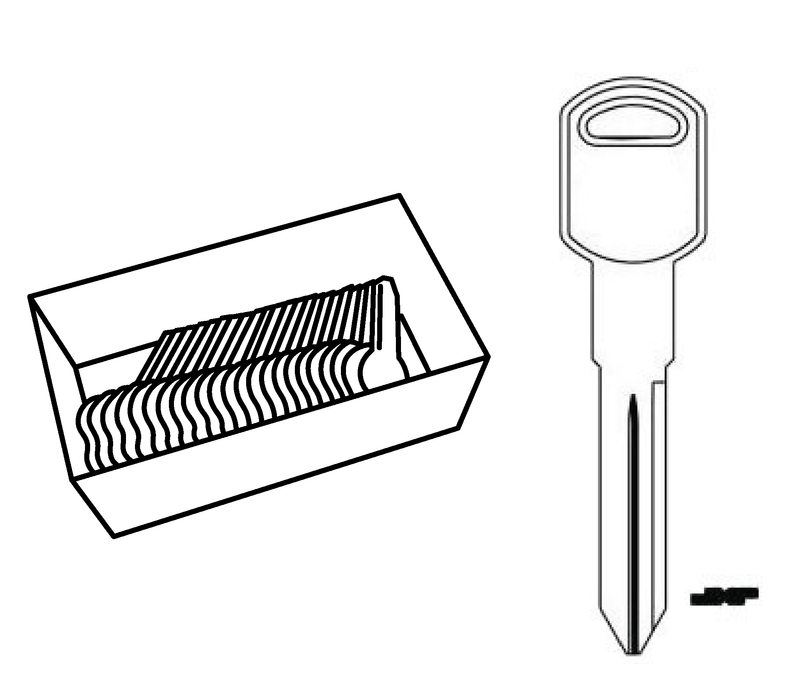 Aero Lock TO-91 GM 10 Cut Try-Out Keys Doors Spaces 4-10 Try-Out Keys Aero Lock