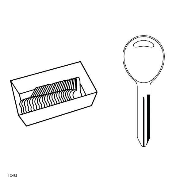 Aero Lock TO-93 Chrysler Y159 Try-Out Keys - All Locks Try-Out Keys Aero Lock